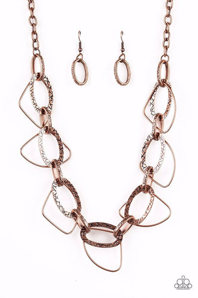 Very Avante - Garde - Copper Necklace ❤️ Paparazzi