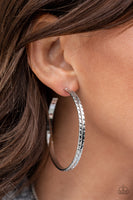 TREAD All About It - Silver Earrings - Paparazzi