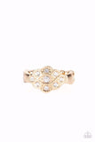 Floral Frou-Frou - Gold Ring - Paparazzi