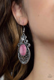 Garden Gondola Ride - Pink Earrings - Paparazzi