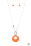 Hidden Dune - Orange Necklace - Paparazzi