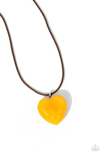 Serene Sweetheart - Yellow Necklace - Paparazzi