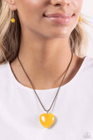 Serene Sweetheart - Yellow Necklace - Paparazzi