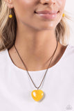 Serene Sweetheart - Yellow Necklace - Paparazzi