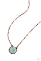 Suspended Stone - Copper Necklace - Paparazzi