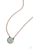 Suspended Stone - Copper Necklace - Paparazzi