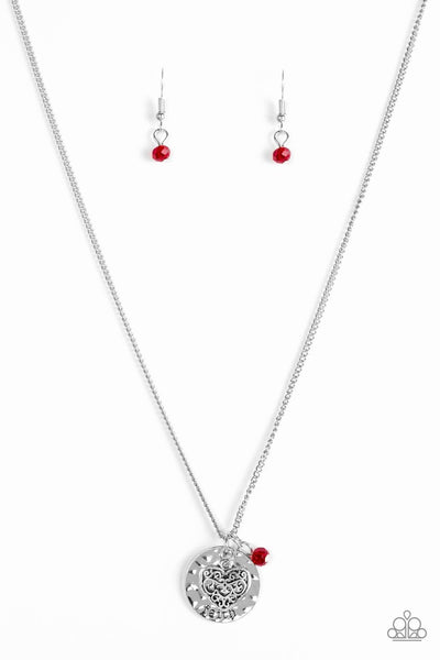 A Show Of Good Faith - Red Necklace ~ Paparazzi Inspirational