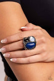 Natural Motley - Blue Ring - Paparazzi