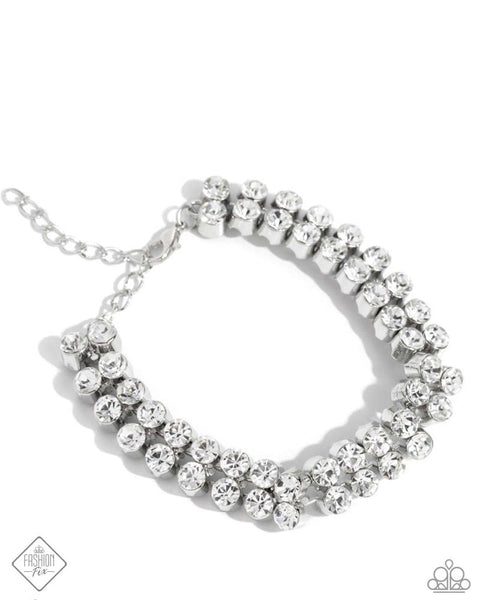 Once Upon A TIARA - White Bracelet - Paparazzi