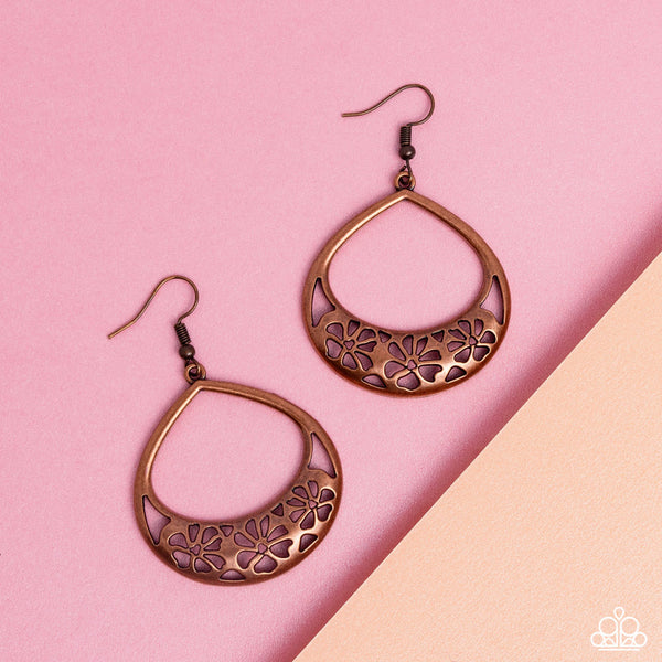 Island Ambrosia - Copper Earrings - Paparazzi