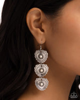 Vintage Allure - White Earrings - Paparazzi