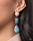 Marbled Masterpiece - Blue Earrings - Paparazzi