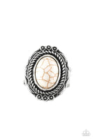 Tumblin Tumbleweeds - White Ring Paparazzi Rings