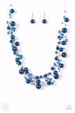 Set The World On WIRE - Blue Necklace - Paparazzi