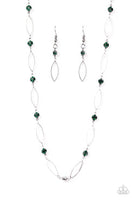 Time Is Of The Essence - Green Necklace ❤️ Paparazzi
