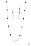 Time Is Of The Essence - Green Necklace ❤️ Paparazzi