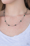 Time Is Of The Essence - Green Necklace ❤️ Paparazzi