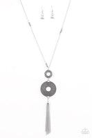 The WHEEL To Work Wonders - Silver Necklace ❤️ Paparazzi