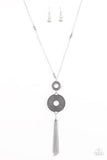 The WHEEL To Work Wonders - Silver Necklace ❤️ Paparazzi