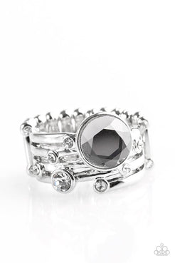 Pardon My Sparkle - Silver Ring ❤️ Paparazzi
