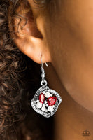 Prestigious Shimmer - Red Earrings ~ Paparazzi