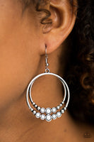 Spiraling Serenity - White Earrings ~ Paparazzi