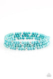 Stone Paradise - Blue Bracelet ❤️ Paparazzi