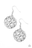 Feeling Frilly - Silver Earrings ~ Paparazzi