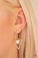 Triassic Princess - Gold Earrings ~ Paparazzi