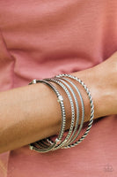 When The Going Gets Rough - Silver Bangles ~ Paparazzi