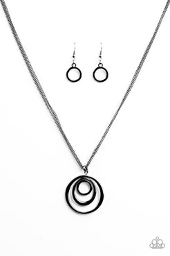 SOL Music - Gunmetal/Black Necklace ❤️ Paparazzi