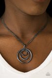 SOL Music - Gunmetal/Black Necklace ❤️ Paparazzi