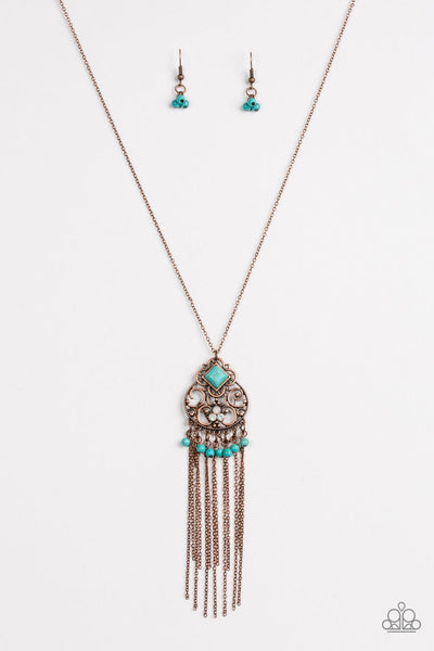 Whimsically Western - Copper Necklace ~ Paparazzi