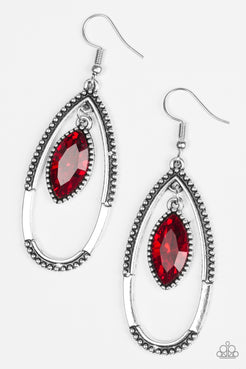Top Rank - Red Earrings ❤️ Paparazzi