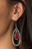 Top Rank - Red Earrings ❤️ Paparazzi