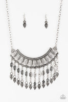 The Desert Is Calling - Silver Necklace ❤️ Paparazzi
