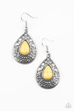 Tucson Tunes - Yellow Earrings ❤️ Paparazzi