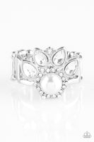 Crown Coronation - White Ring ~ Paparazzi Life Of The Party