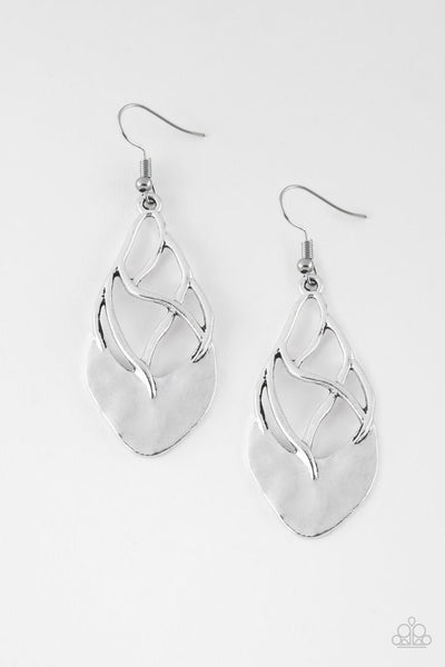 Super Swanky - Silver Earrings ❤️ Paparazzi