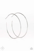 Sleek Fleek - Silver Hoop Earrings ~ Paparazzi