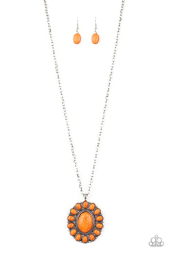 Rancho Roamer - Orange Necklace ❤️ Paparazzi