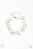 2019 May Fashion Fix - Fiercely 5th Avenue Infused with clusters of dainty white pearls, oversized pearls link around the wrist, creating a bubbly fringe. Features an adjustable clasp closure. P9ST-WTXX-004MG