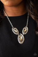 Metro Mystique - Brown Necklace ❤️ Paparazzi