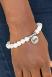 Faith It Till You Make - White Bracelet ~ Paparazzi