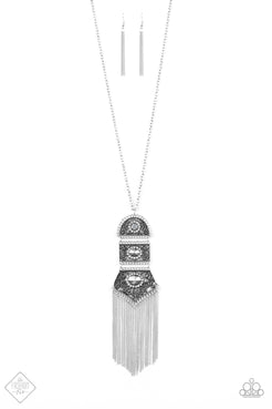 Tassel Tycoon - White Necklace - Paparazzi