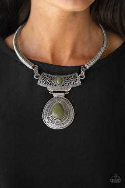 Prowling Prowess - Green Necklace ❤️ Paparazzi