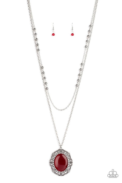 Endlessly Enchanted - Red Necklace ~ Paparazzi