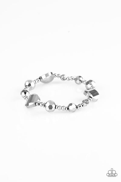 Starry-Eyed Elegance - Silver Bracelet ❤️ Paparazzi