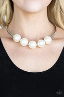 Welcome To Wall Street - White Necklace ~ Paparazzi