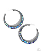 Embedded Edge - Blue Earrings - Paparazzi